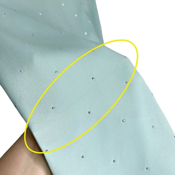 Liz Claiborne Seafoam Green Jeweled Button Front Blouse - Picture 13 of 15